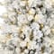 9ft. Pre-Lit Flocked Alberta Spruce Artificial Christmas Tree, White LED Lights